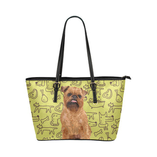 Brussels Griffon Leather Tote Bag/Small - TeeAmazing