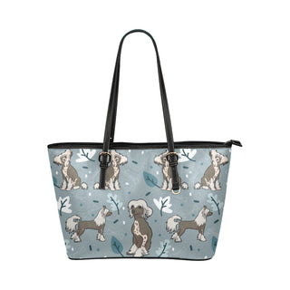 Chinese Crested Leather Tote Bag/Small - TeeAmazing