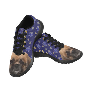 Pekingese Dog Black Sneakers for Women - TeeAmazing