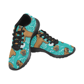 Bullmastiff Flower Black Sneakers Size 13-15 for Men - TeeAmazing