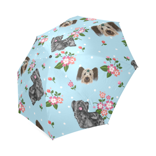 Skye Terrier Flower Foldable Umbrella - TeeAmazing