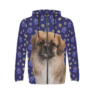Pekingese Dog All Over Print Full Zip Hoodie for Men - TeeAmazing