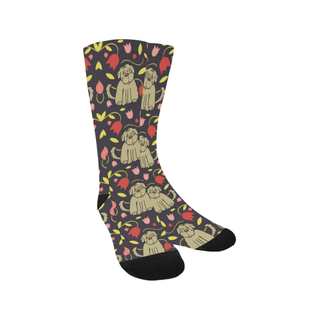Tibetan Terrier Flower Trouser Socks - TeeAmazing