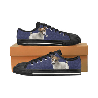 Tenterfield Terrier Dog Black Men's Classic Canvas Shoes/Large Size - TeeAmazing
