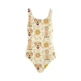 Golden Retriever Pattern Vest One Piece Swimsuit - TeeAmazing