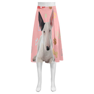 Bull Terrier Dog Mnemosyne Women's Crepe Skirt (Model D16) - TeeAmazing