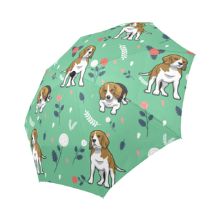 Beagle Flower Auto-Foldable Umbrella - TeeAmazing