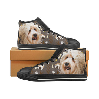 Havanese Dog Black High Top Canvas Women's Shoes/Large Size - TeeAmazing