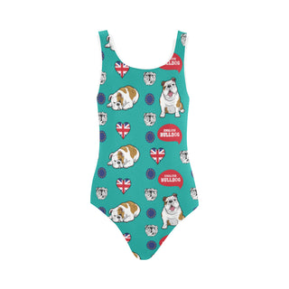 English Bulldog Vest One Piece Swimsuit - TeeAmazing