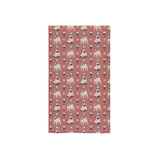 Pug Pattern Custom Towel 16x28 - TeeAmazing