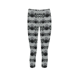 Totoro Pattern Capri Legging - TeeAmazing