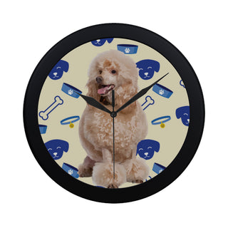 Poodle Dog Black Circular Plastic Wall clock - TeeAmazing