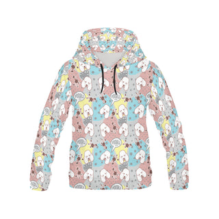 Poodle Pattern All Over Print Hoodie for Women - TeeAmazing