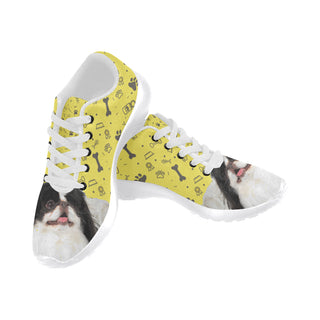 Japanese Chin Dog White Sneakers Size 13-15 for Men - TeeAmazing