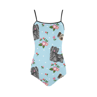 Skye Terrier Flower Strap Swimsuit ( Model S05) - TeeAmazing