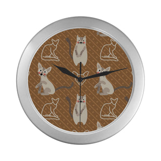 Javanese Cat Silver Color Wall Clock - TeeAmazing
