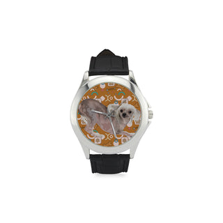 Cute Chinese Crested Women's Classic Leather Strap Watch - TeeAmazing