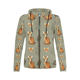 Abyssinian All Over Print Full Zip Hoodie for Women - TeeAmazing
