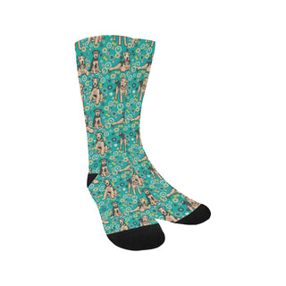 Airedale Terrier Pattern Trouser Socks - TeeAmazing