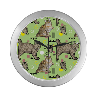 American Bobtail Silver Color Wall Clock - TeeAmazing