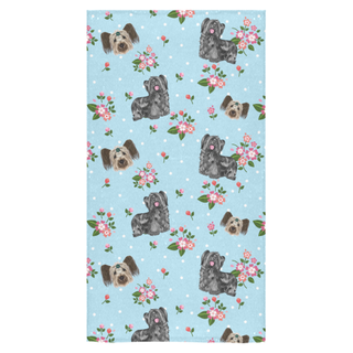 Skye Terrier Flower Bath Towel 30"x56" - TeeAmazing