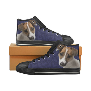 Tenterfield Terrier Dog Black Men’s Classic High Top Canvas Shoes - TeeAmazing