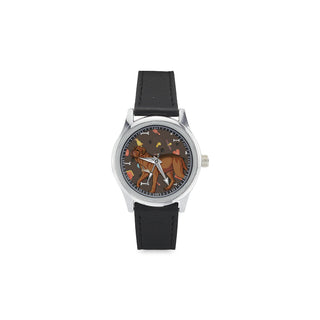 Dogues De Bordeaux Dog Kid's Stainless Steel Leather Strap Watch - TeeAmazing