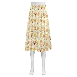 Golden Retriever Pattern Mnemosyne Women's Crepe Skirt - TeeAmazing