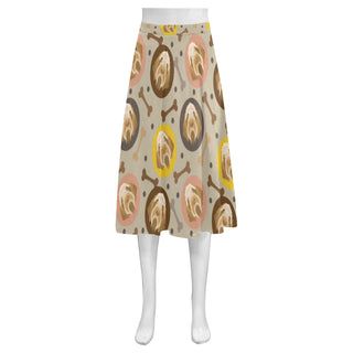 Spinone Italiano Mnemosyne Women's Crepe Skirt (Model D16) - TeeAmazing