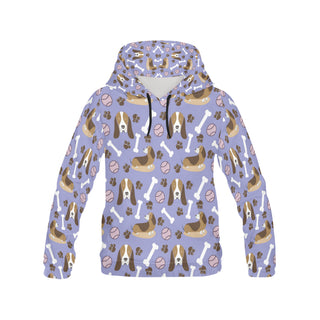 Basset Hound Pattern All Over Print Hoodie for Women - TeeAmazing