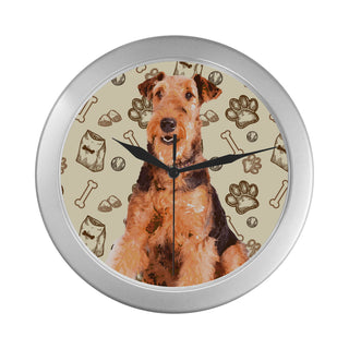 Airedale Terrier Silver Color Wall Clock - TeeAmazing