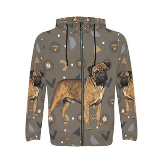 Bullmastiff Dog All Over Print Full Zip Hoodie for Men - TeeAmazing