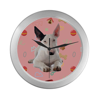 Bull Terrier Dog Silver Color Wall Clock - TeeAmazing