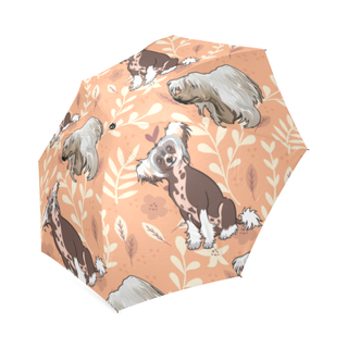 Chinese Crested Flower Foldable Umbrella - TeeAmazing