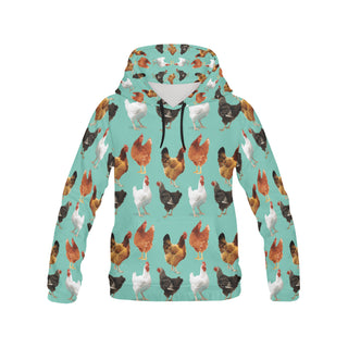 Chicken Pattern All Over Print Hoodie for Women - TeeAmazing
