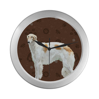 Borzoi Dog Silver Color Wall Clock - TeeAmazing