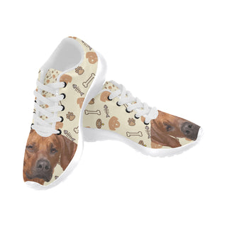 Rhodesian Ridgeback Dog White Sneakers for Men - TeeAmazing