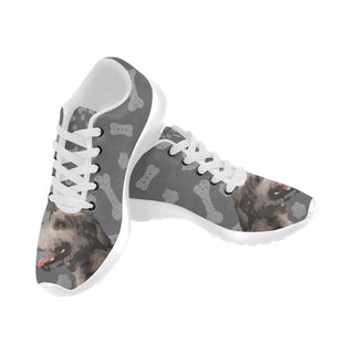 Irish Wolfhound Dog White Sneakers Size 13-15 for Men - TeeAmazing
