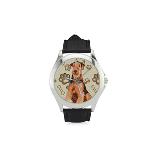 Airedale Terrier Women's Classic Leather Strap Watch - TeeAmazing