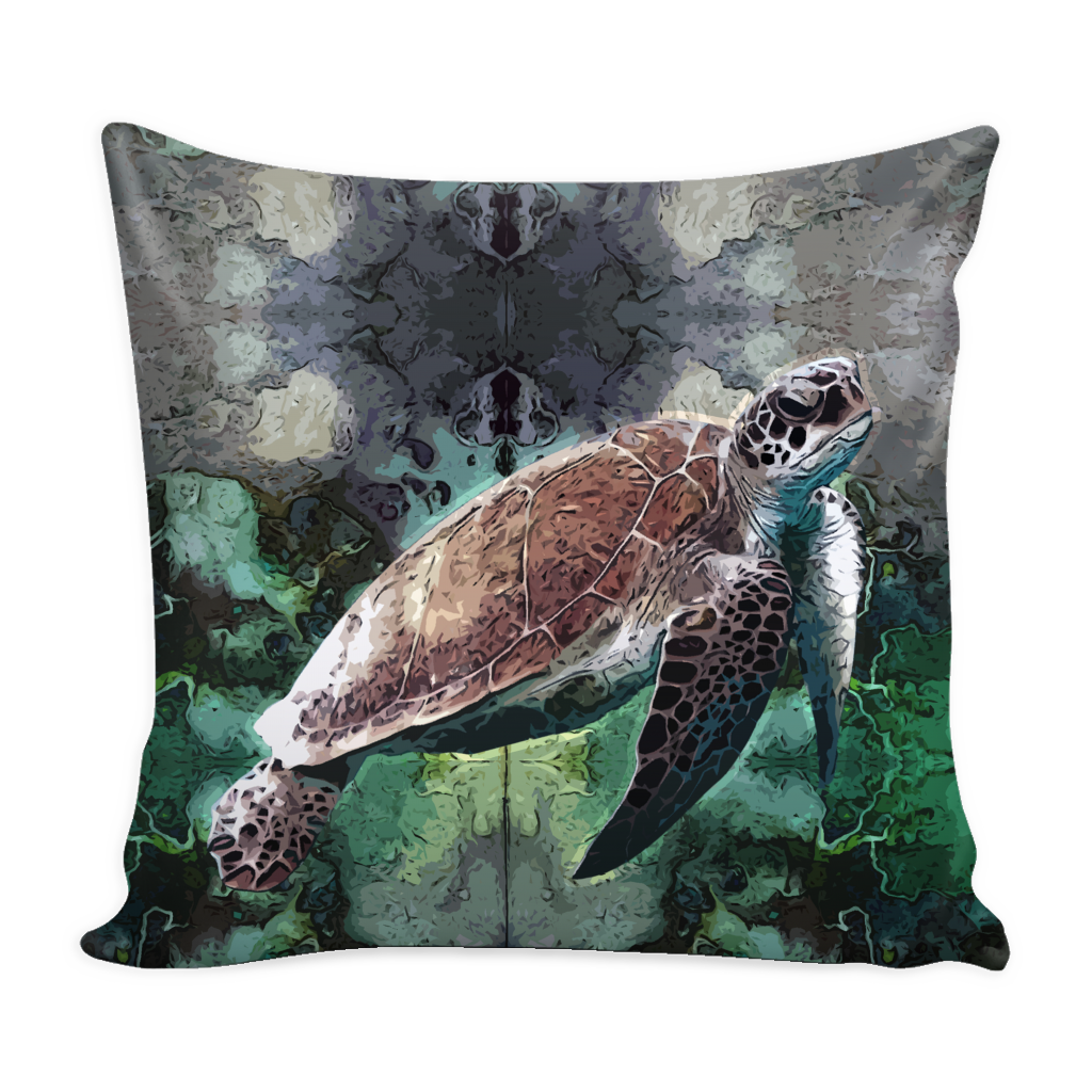 Turtle Pillow Cover - Turtle Accessories - TeeAmazing