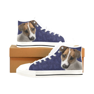 Tenterfield Terrier Dog White Men’s Classic High Top Canvas Shoes /Large Size - TeeAmazing