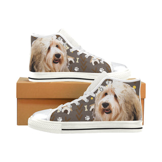 Havanese Dog White High Top Canvas Women's Shoes/Large Size - TeeAmazing
