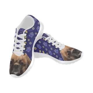 Pekingese Dog White Sneakers for Women - TeeAmazing