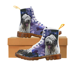 Old English Sheepdog White Boots For Women - TeeAmazing