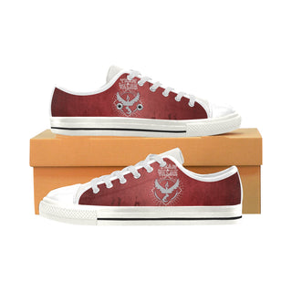 Team Valor White Low Top Canvas Shoes for Kid - TeeAmazing