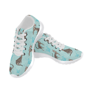 Serengeti Cat White Sneakers for Women - TeeAmazing