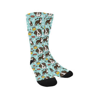 Bernese Mountain Pattern Trouser Socks - TeeAmazing