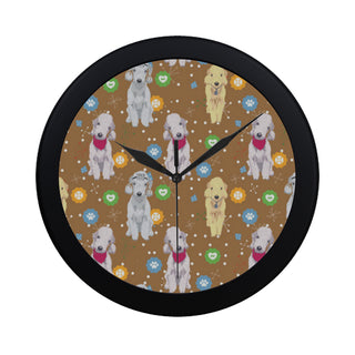 Bedlington Terrier Black Circular Plastic Wall clock - TeeAmazing