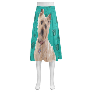 Cairn terrier Mnemosyne Women's Crepe Skirt (Model D16) - TeeAmazing