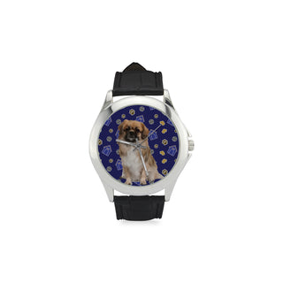 Pekingese Dog Women's Classic Leather Strap Watch - TeeAmazing